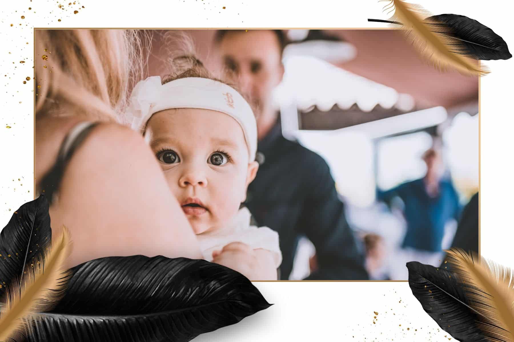 photobooth bapteme cadre photo bébé bandeau tête