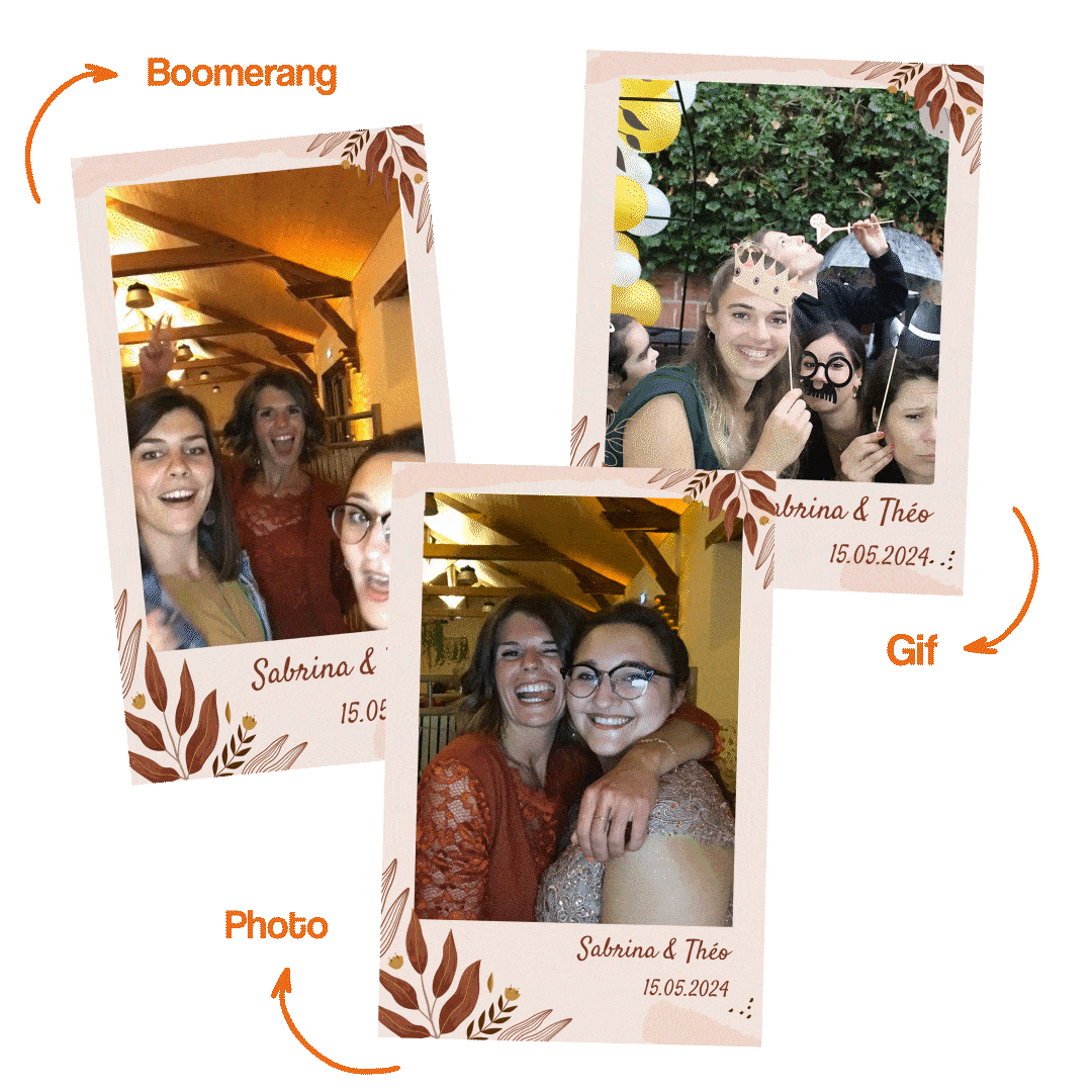 gif boomerang photobooth contour cadre photo sabrina et theo mariage