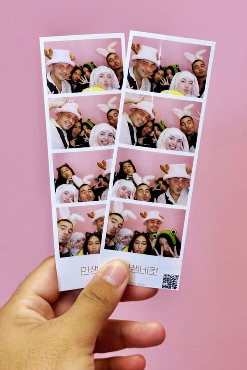 strip photobooth entre amis bandelette tirage impression selfie