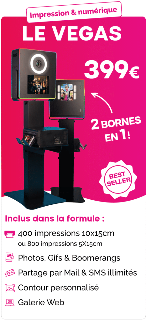 borne photo booth 400 impression vegas shootnbox 2en1 imprimante photobooth
