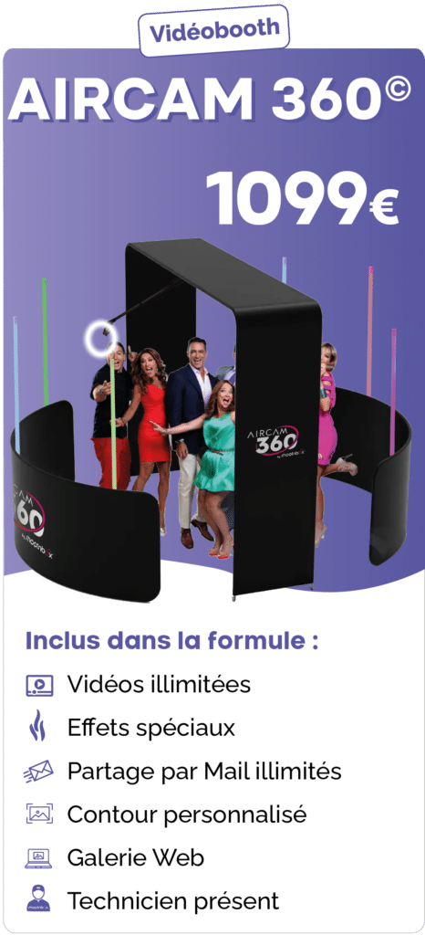 videobooth 360 degrés arche groupe danse shootnbox aircam ring light qui tourne vidéo avec effet ralenti