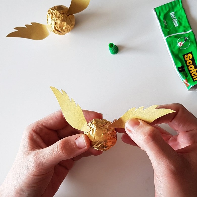 vif d'or harry potter diy ferro rocher collage aile en or do it yourself