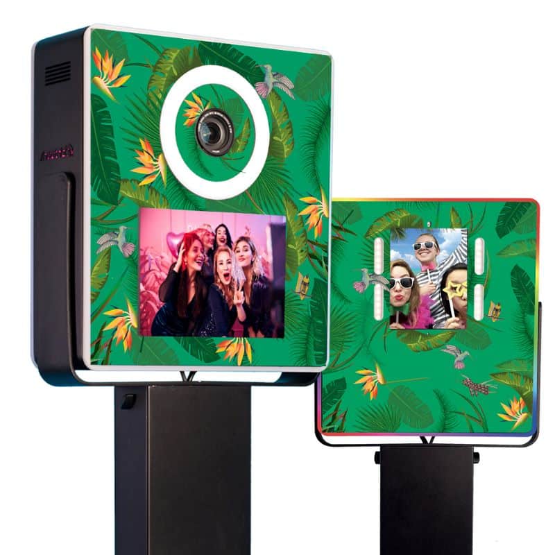 flocage jungle exotique borne photobooth vegas shootnbox verte