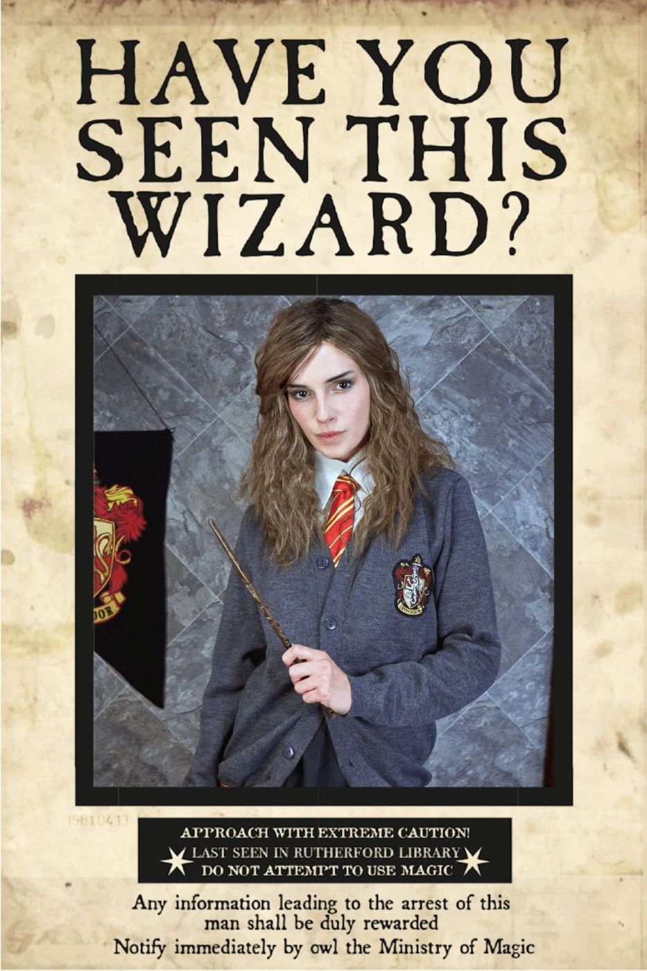 have you seen this wizard hermione costume griffondor cadre photo booth