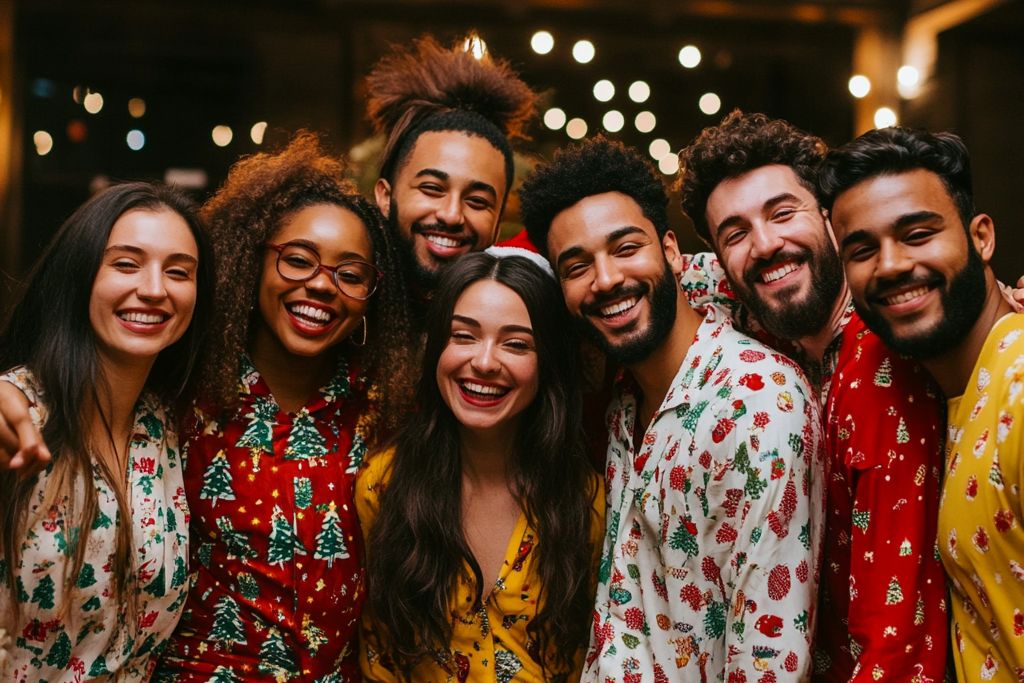 soirée pyjama mixte entre filles et garçon joie ambiance fête nuit