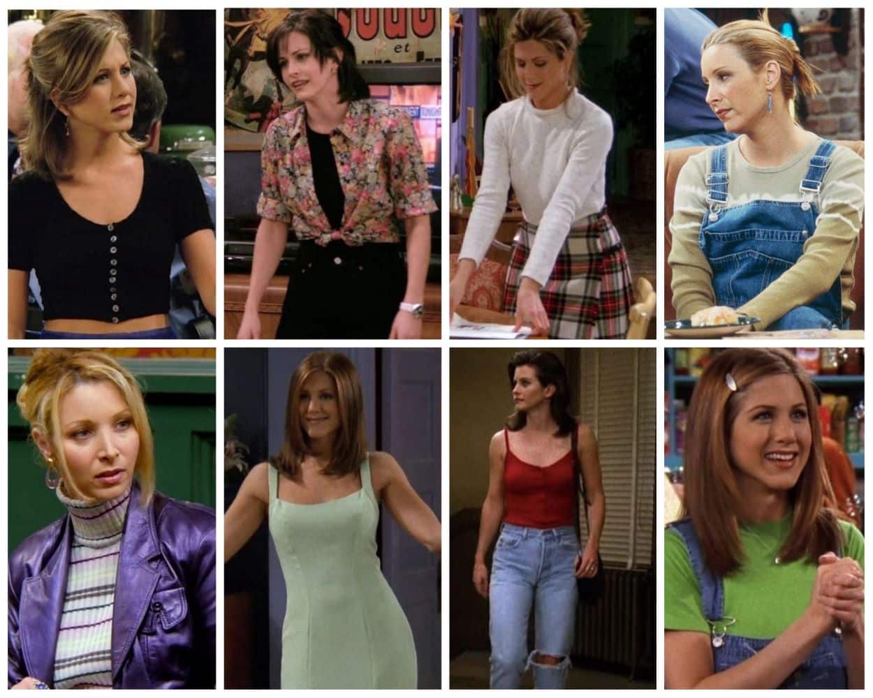 série friends look jennifer aniston lisa kudrow courteney cox