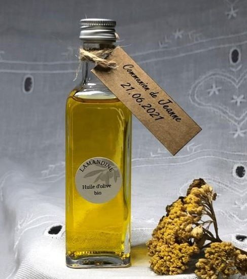 mini bouteille huile d'olive bio