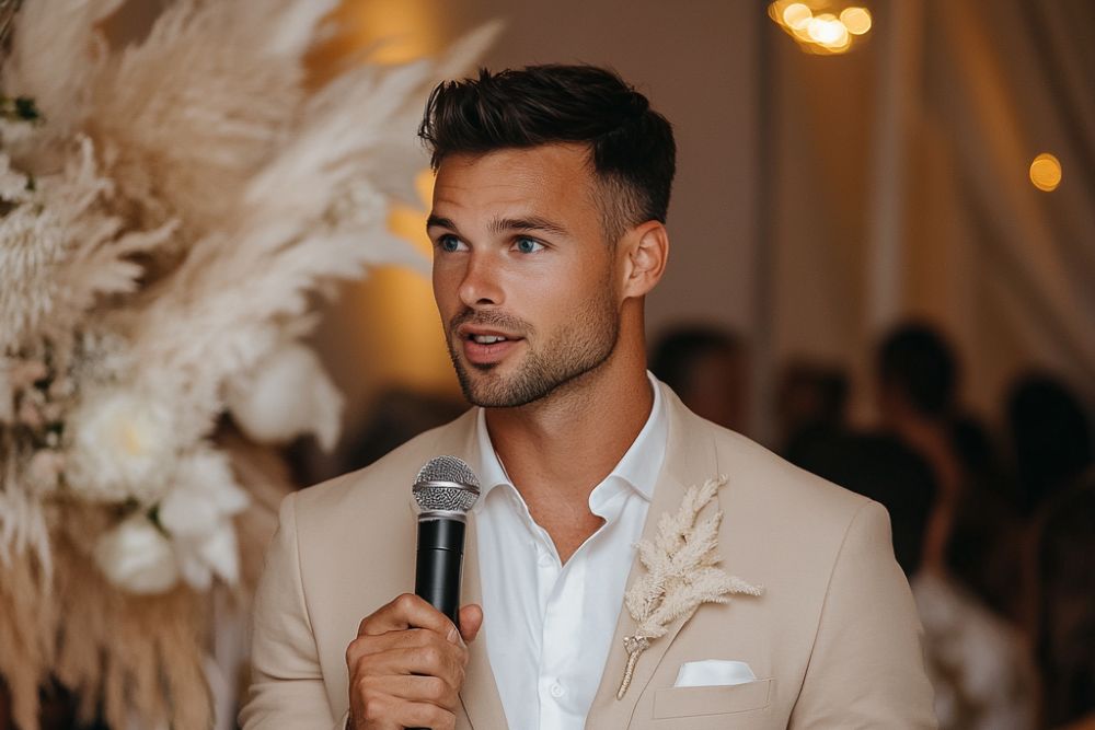 discours mariage homme salle micro costume partage voeux mots touchants