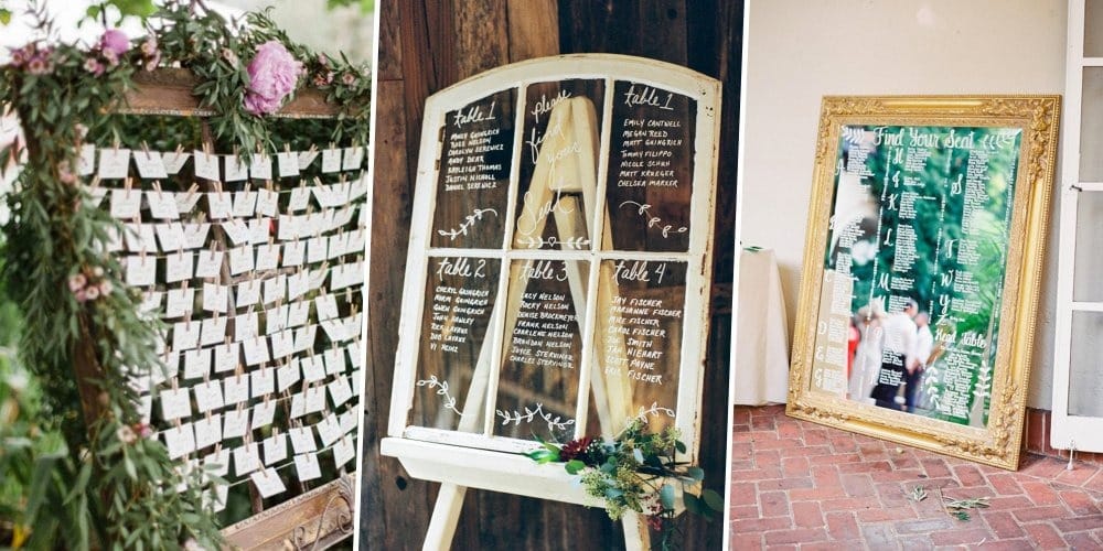 idée plan de table de mariage miroir tableau board craie