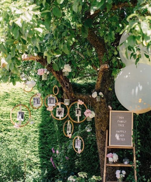 plan de mariage dans un arbre exteireur placement invités cérémonie dehors été tableau