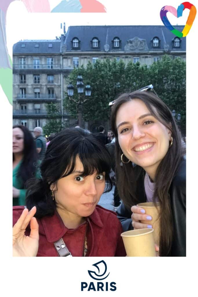 bal de l'amour photobooth tirage impression contour photo ville de paris femme lesbienne selfie photo booth