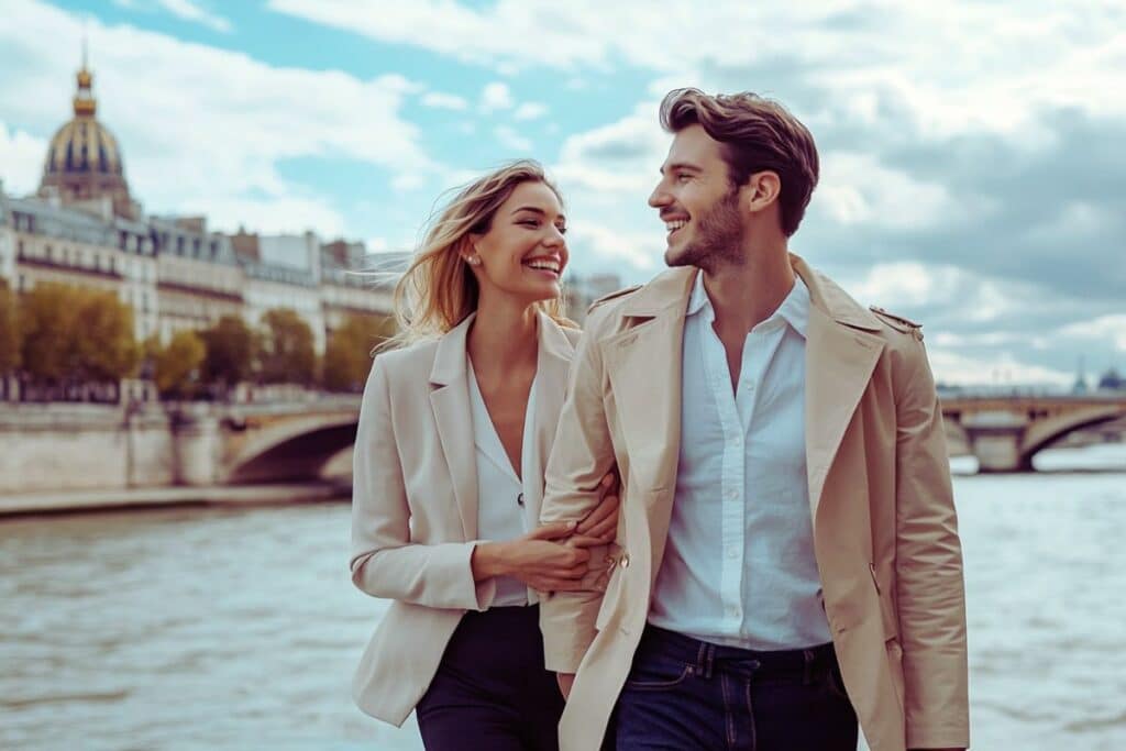 balade en couple amoureux paris fil de la seine