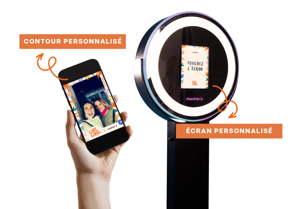 personnalisation photobooth ring shootnbox habillage écran accueil