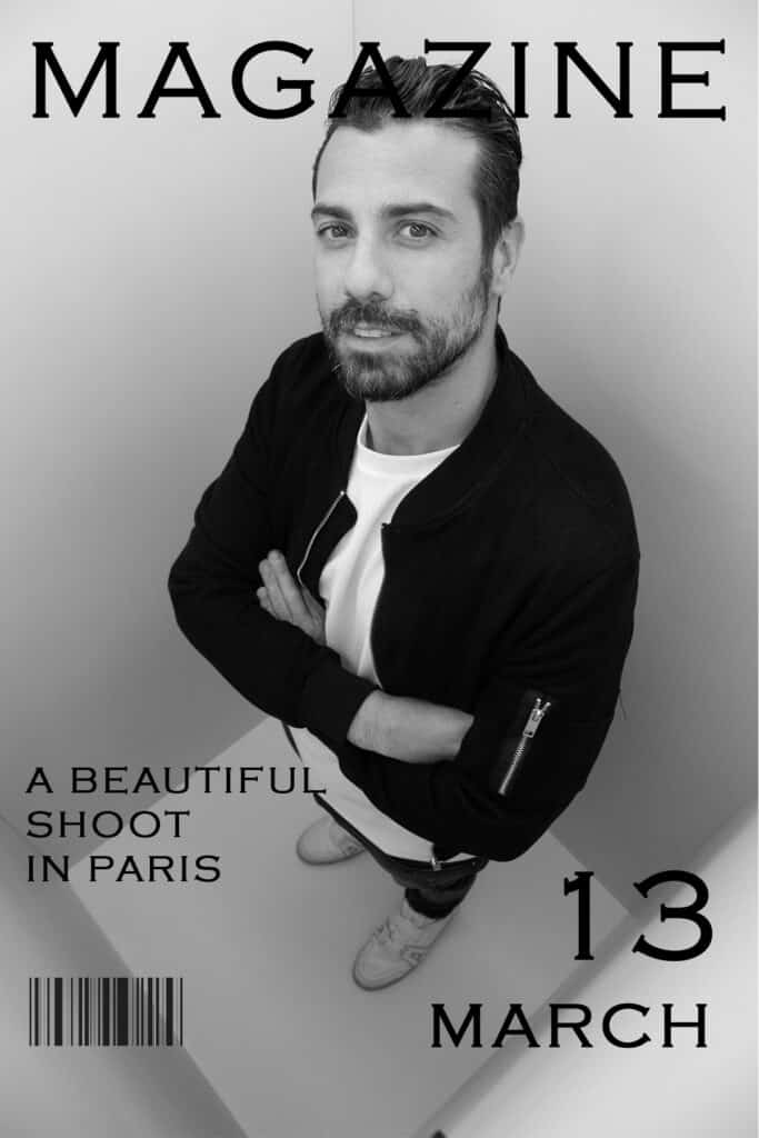 magazine photo mannequin fashion box cabine photo vue plongée