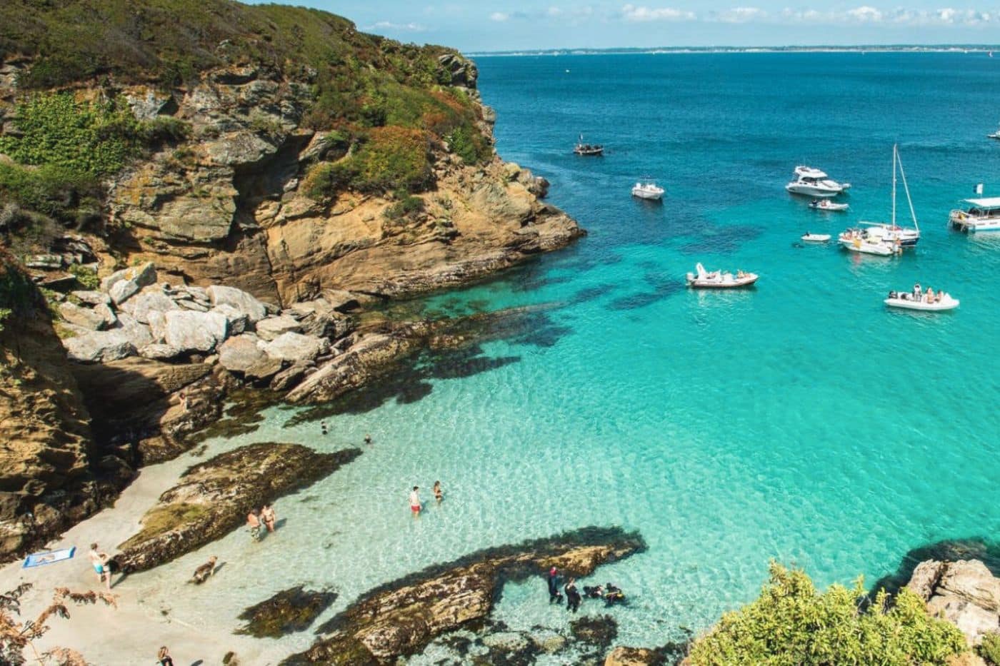 crique plage de groix destination bretagne morbihan eau turquoise