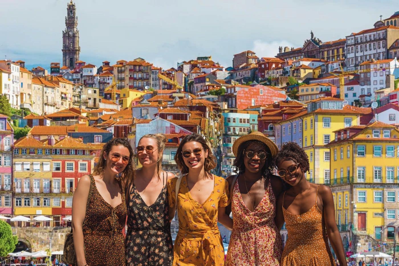 groupe filles evjf ville porto couleur